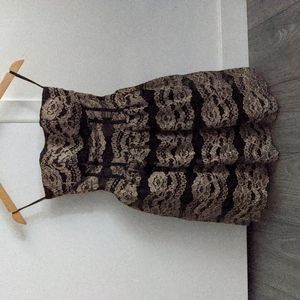 Bebe Lace Strapless Mini Dress